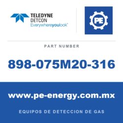 Detcon 898-075M20-316 - Teledyne Detcon 898-075M20-316 Adaptador de 3/4" NPT macho a M20 hembra en acero inoxidable 316