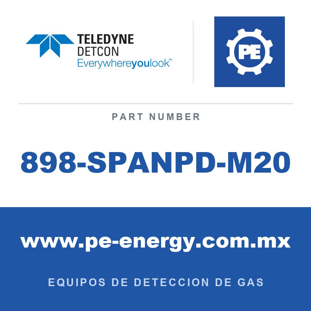 Detcon 898-SPANPD-M20 - Teledyne Detcon 898-SPANPD-M20 Tapón de cierre M20 niquelado