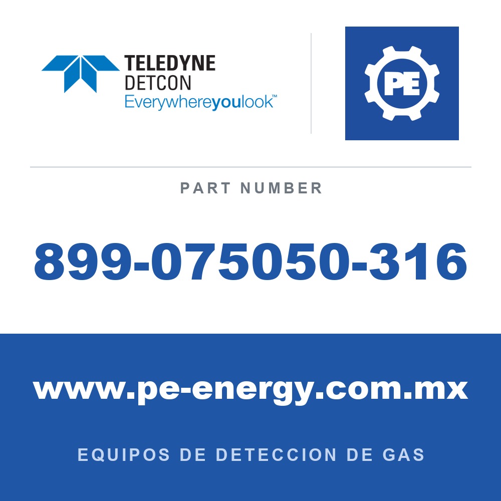 Detcon 899-075050-316 - Teledyne Detcon 899-075050-316 Adaptador de 3/4" NPT macho a 1/2" NPT hembra en acero inoxidable 316