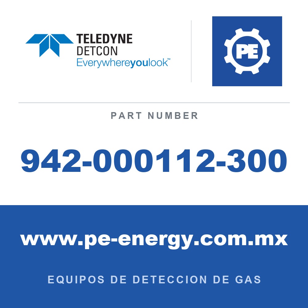 Detcon 942-000112-300 - Teledyne Detcon 942-000112-300 NH3, Amoníaco 300 ppm Aire