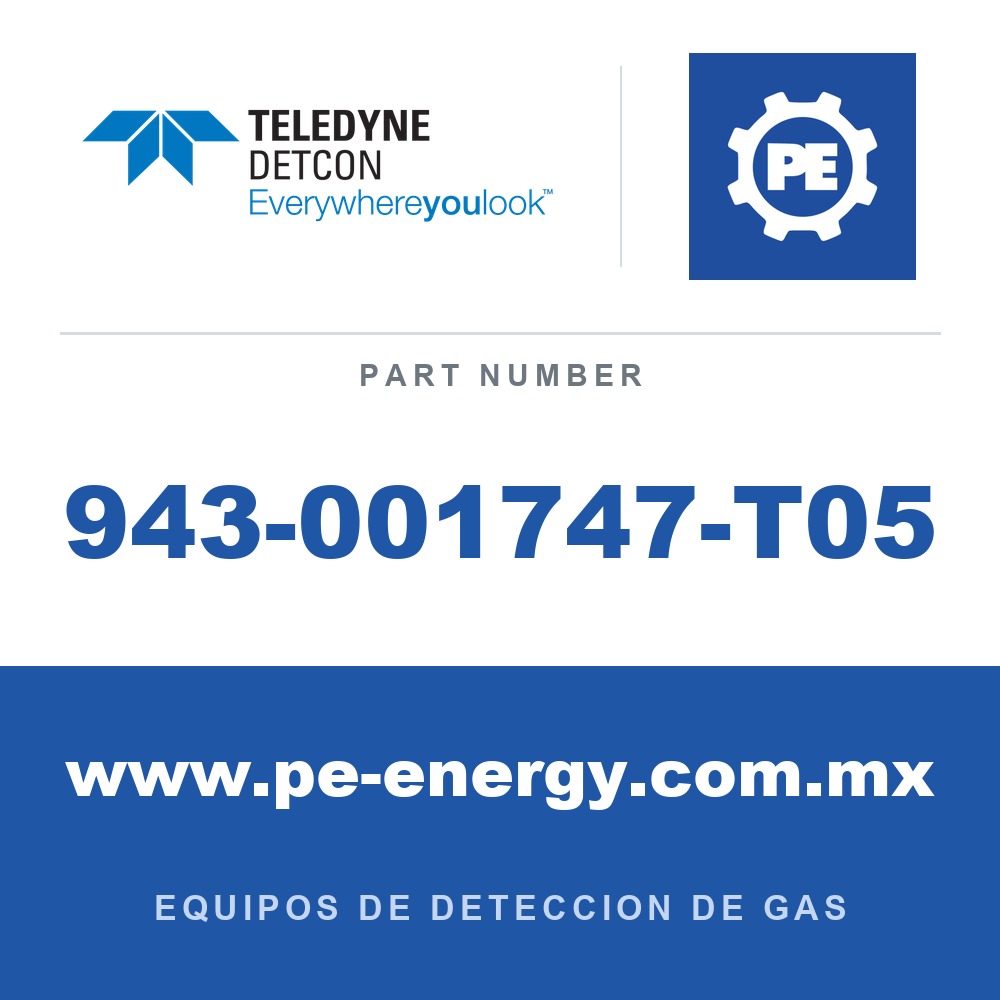 Detcon 943-001747-T05 - Teledyne Detcon 943-001747-T05 Adaptador de calibración, teflón para gases altamente reactivos (HCl, CL2, HCN, NH3)