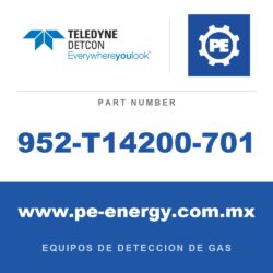 Detcon 952-T14200-701 - Teledyne Detcon 952-T14200-701 Analizador Model 1000, canal único, 20% CO2 por vol.