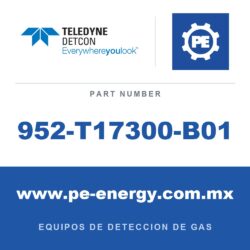 Detcon 952-T17300-B01 - Teledyne Detcon 952-T17300-B01 Analizador Model 1000, canal único, 0-25ppm H2S con falla de flujo de aire