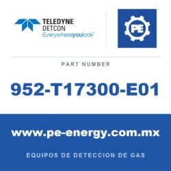 Detcon 952-T17300-E01 - Teledyne Detcon 952-T17300-E01 Analizador Model 1000, canal único, 0-500ppm H2S con falla de flujo de aire