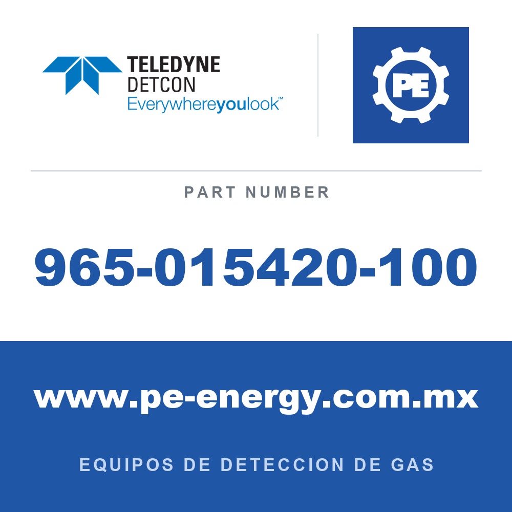 Detcon 965-015420-100 - Teledyne Detcon 965-015420-100 Ensamblaje de sensor H2S MOS de estado sólido TP-524D en condulet de aluminio
