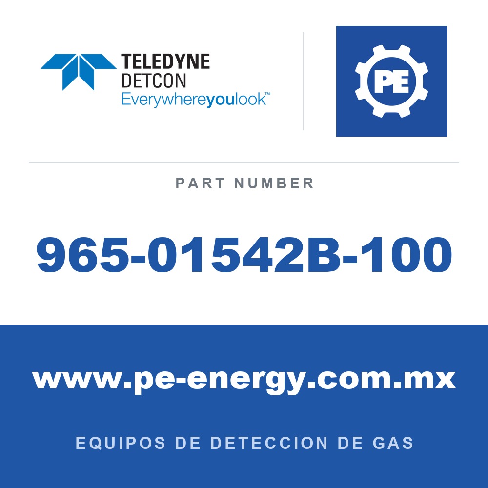 Detcon 965-01542B-100 - Teledyne Detcon 965-01542B-100 Ensamblaje de sensor H2S MOS de estado sólido TP-524D-316SS en condulet de acero inoxidable