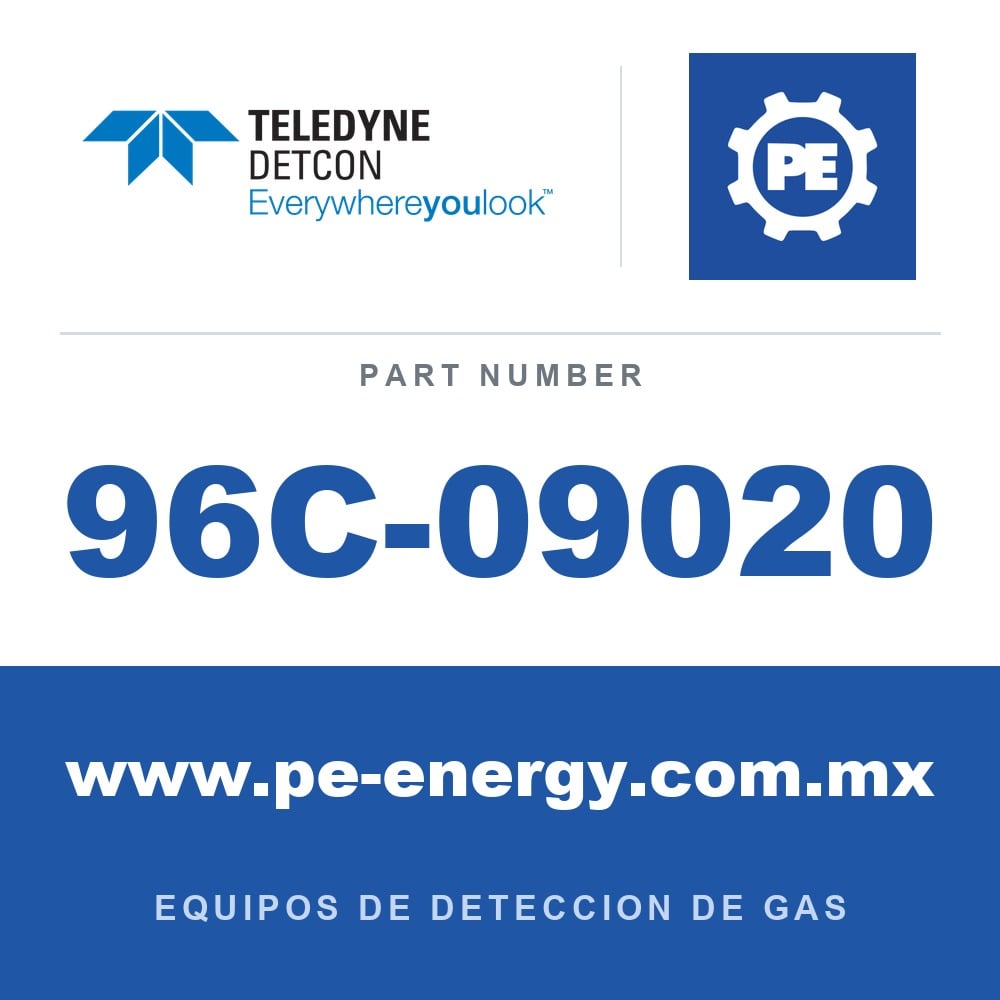 Detcon 96C-09020 - Teledyne Detcon 96C-09020 Sensor de Cloruro de Hidrógeno, modelo CXT-DM-HCL, 0-30 ppm
