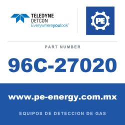 Detcon 96C-27020 - Teledyne Detcon 96C-27020 Conjunto de sensor de Flúor, modelo CXT-DM-F2, 0-1 ppm