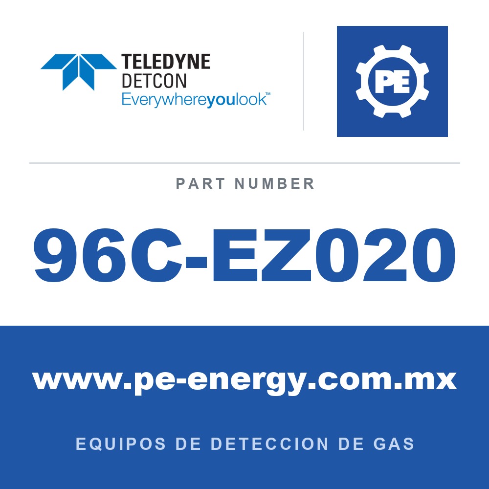 Detcon 96C-EZ020 - Teledyne Detcon 96C-EZ020 Ensamblaje de sensor de gas tóxico SmartWireless Model CXT-DM, 0-100 ppm Etilmercaptano (C2H5SH)