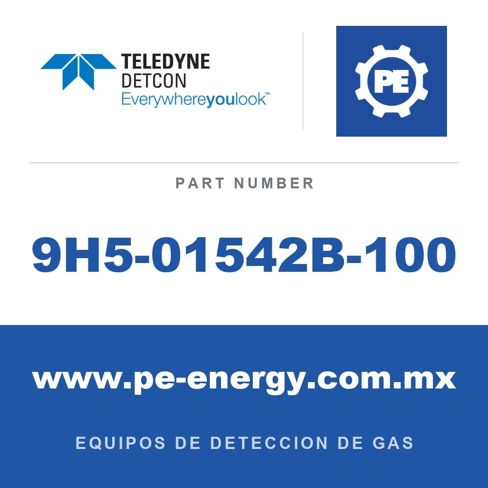 Detcon 9H5-01542B-100 - Teledyne Detcon 9H5-01542B-100 Ensamblaje de sensor H2S MOS TP-524D-HRT con HART en condulet de acero inoxidable