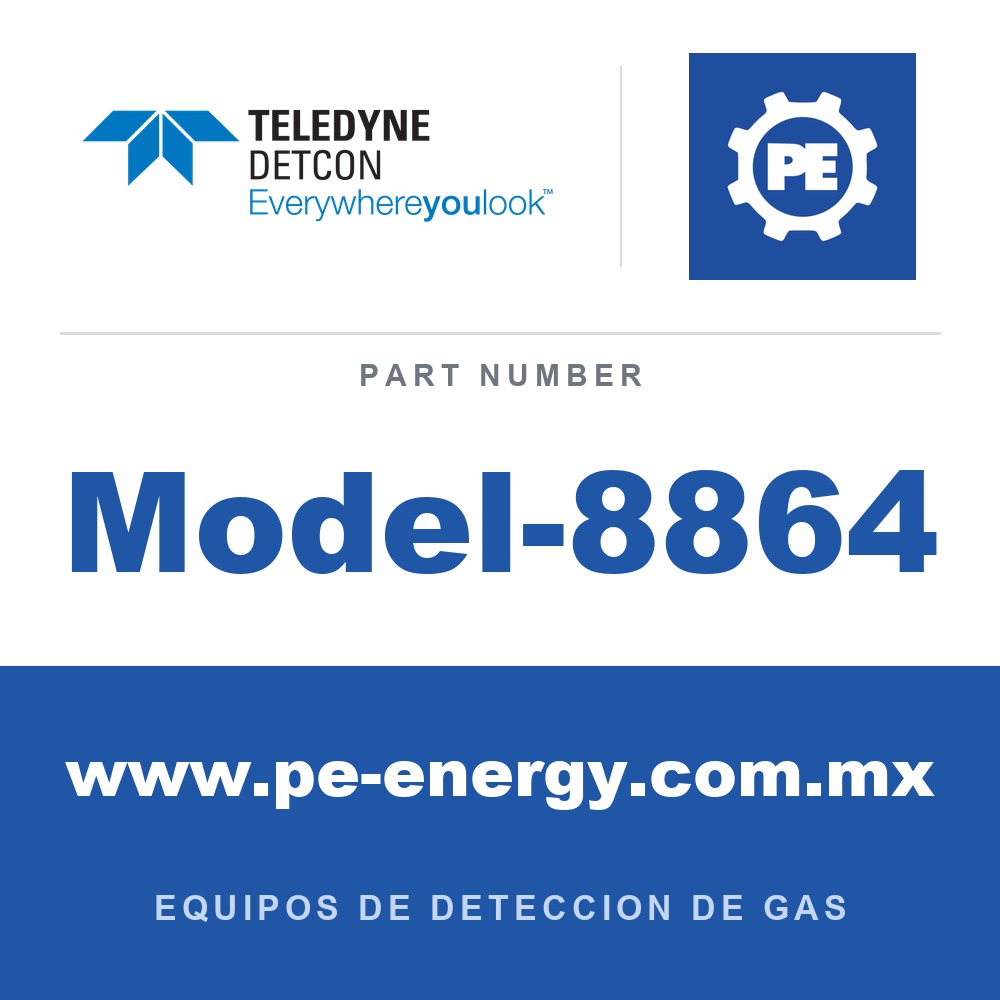 Detcon Model-8864 - Teledyne Detcon Model-8864 Controlador de detección de gas multicanal, configurado bajo pedido