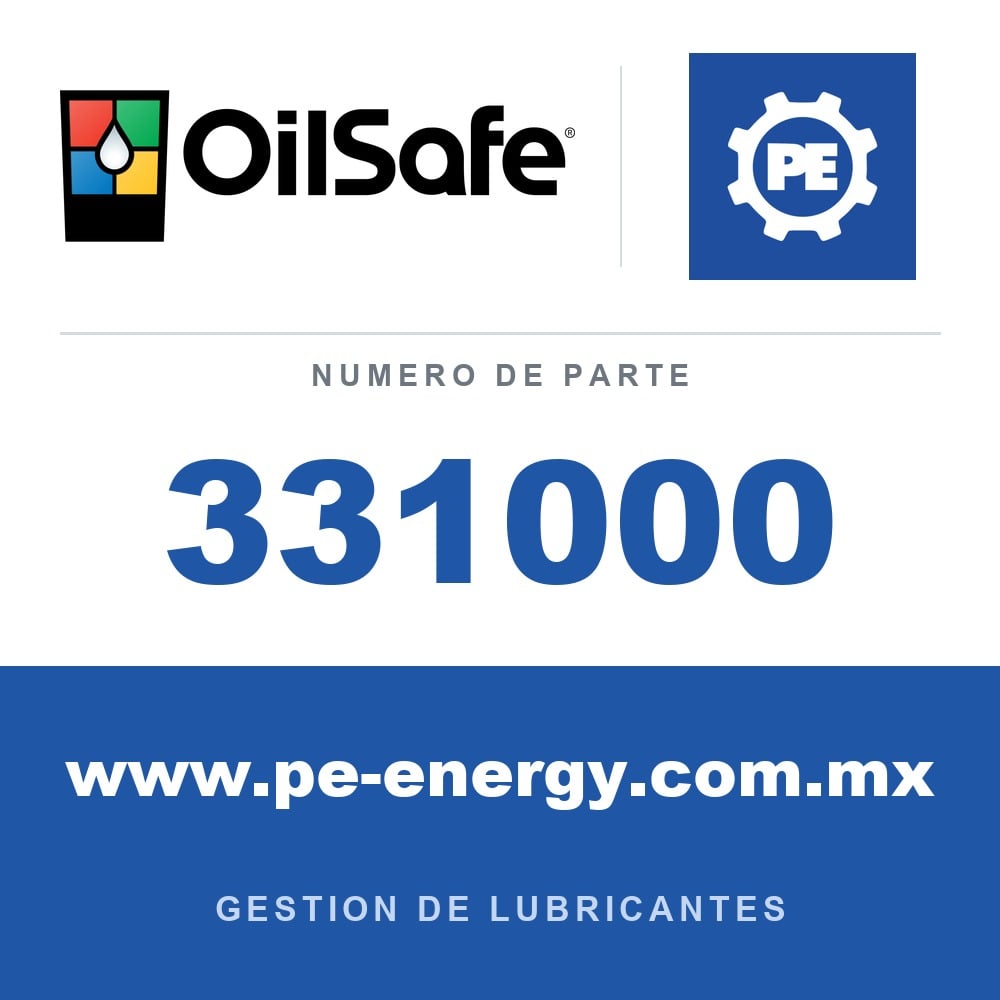 OilSafe 331000 - OilSafe Manguera de conexión de grasa 12" - W.P. 3,500PSI