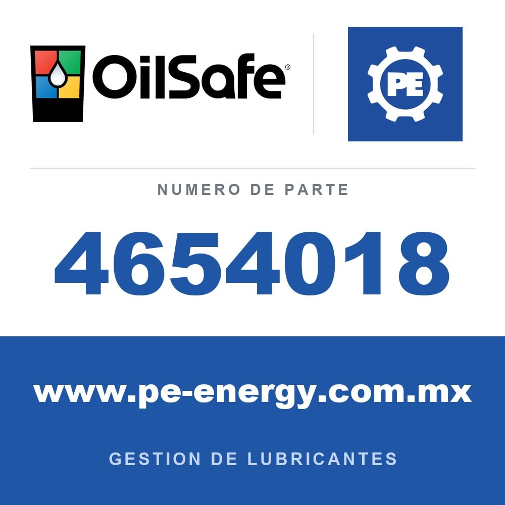 OilSafe 4654018 - OilSafe Columna acrílica de 18" de largo, con anillos de nivel y respiradero de 3 micron
