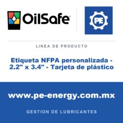 OilSafe Etiqueta NFPA personalizada - 2.2" x 3.4" - Tarjeta de plástico - OilSafe Etiqueta NFPA personalizada - 2.2" x 3.4" - Tarjeta de plástico
