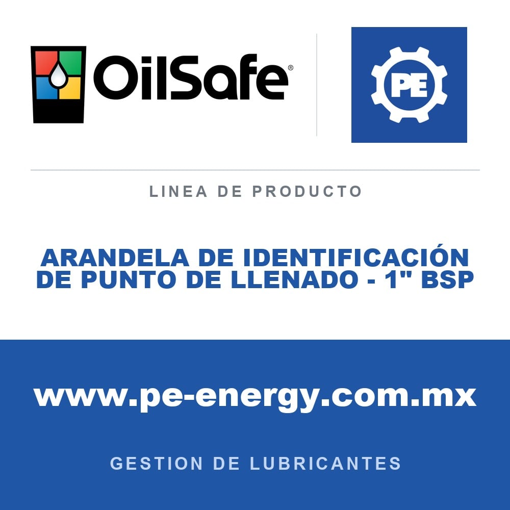OilSafe ARANDELA DE IDENTIFICACIÓN DE PUNTO DE LLENADO - 1" BSP - Arandela de identificación de punto de llenado OilSafe - 1" BSP