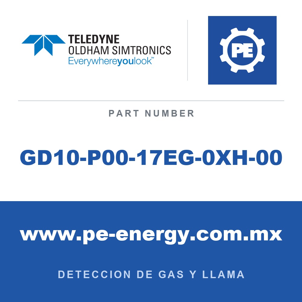 Oldham Simtronics GD10-P00-17EG-0XH-00 - Oldham Simtronics GD10-P00-17EG-0XH-00 GD10P CH4, metano 100% LEL (4.4% Vol.), SS 316L, ATEX, IECEx, 4-20mA, source