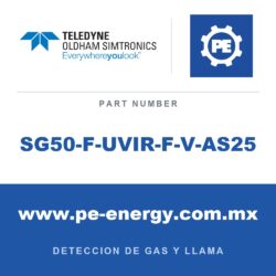 Oldham Simtronics SG50-F-UVIR-F-V-AS25 - Oldham Simtronics SG50-F-UVIR-F-V-AS25 UV-IR SG50-F para fuego de hidrocarburos, con cámara a color