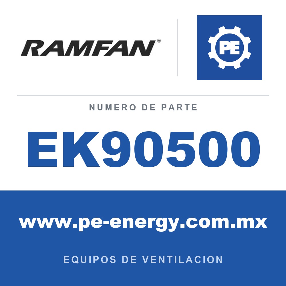 RamFan EK90500 - RamFan EK90500 EX550 3 hp PPV sin escobillas, 115V, compacto