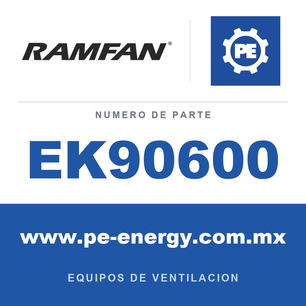 RamFan EK90600 - RamFan EK90600 EX550 3 hp PPV sin escobillas, 115V, todoterreno