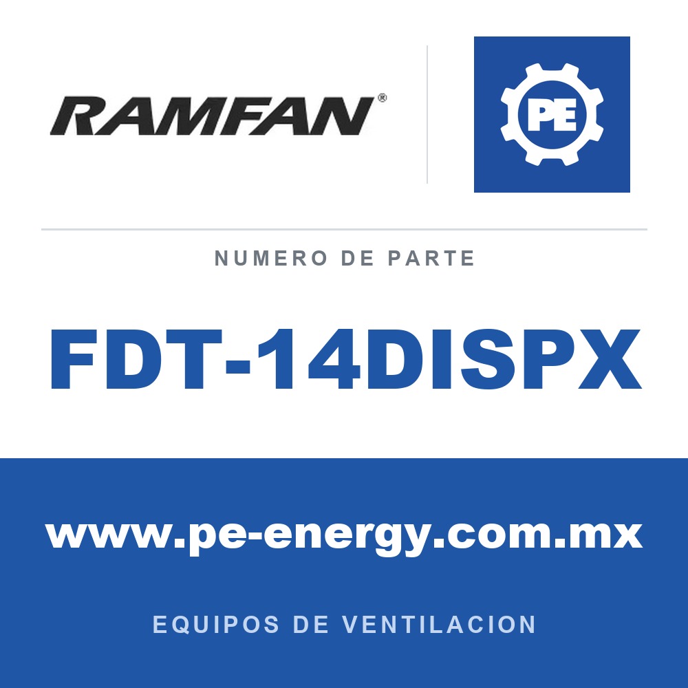 RamFan FDT-14DISPX - RamFan FDT-14DISPX Conducto desechable antiestático 14"