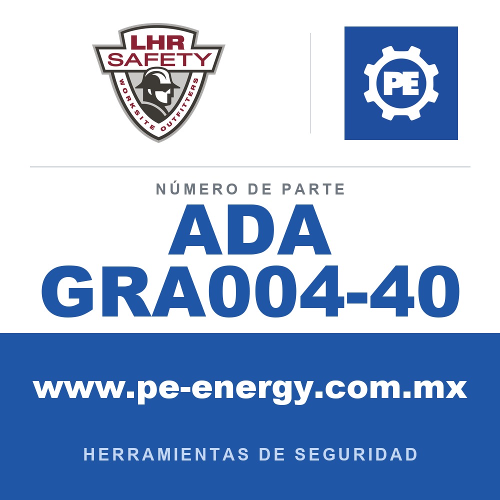 LHR ADA GRA004-40 - LHR ADA GRA004-40 Grappler 4, herramienta de seguridad manual con gancho doble/borde plano de 40"
