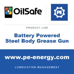 OilSafe 350104 Pistola de engrase de cuerpo de acero a batería - Gris