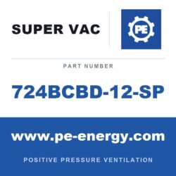 Super Vac 724BCBD-12-SP Ventilador de enfriamiento de frenos de 24" DeWalt FLEXVOLT con (2) baterías de 12Ah, (2) cargadores y alimentación de red