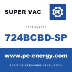 Super Vac 724BCBD-SP Ventilador de enfriamiento de frenos de 24" listo para DeWalt FLEXVOLT con alimentación de red