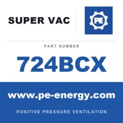 Super Vac 724BCX Ventilador eléctrico de 24" para enfriamiento de frenos de aeronaves, ubicación peligrosa