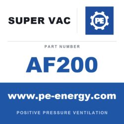 Super Vac AF200 Ventilador neumático para espacios confinados serie F de 20"