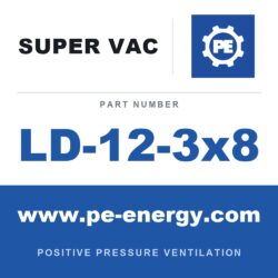Super Vac LD-12-3x8 Conducto en L, 12" de diámetro con adaptador