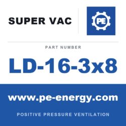 Super Vac LD-16-3x8 Conducto en L, 16" de diámetro con adaptador