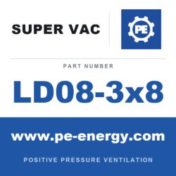 Super Vac LD08-3x8 Conducto L, 8" de diámetro no requiere adaptador