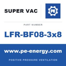 Super Vac LFR-BF08-3x8 Conducto L, 8" de diámetro tela balística FR no requiere adaptador