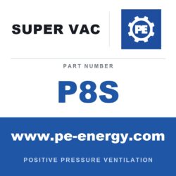Super Vac P8S Ventilador eléctrico tipo nano para espacios confinados de 8"