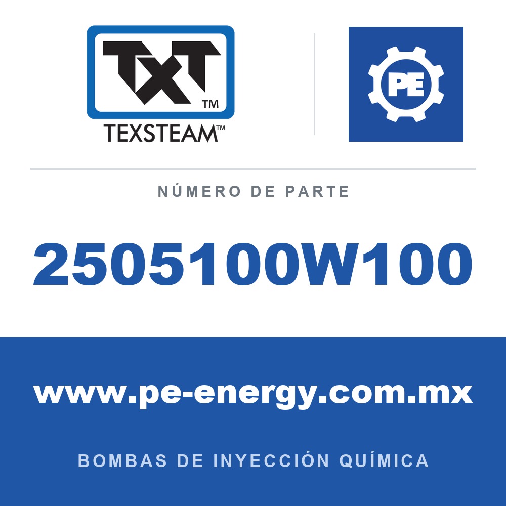 Texsteam 2505100W100 Bomba - BOMBA 2505 1/2 SIMPLEX (SPLX) SS BUN-TEF/BUN SIN CAJA REDUCTORA (GRBOX) Y BASE