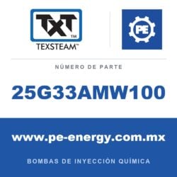 Texsteam 25G33AMW100 Bomba - 25G3 BOMBA (PUMP) 3/8 TRÍPLEX (TRPLX) 60:1 C/BASE SS BUN-TEF/BUN