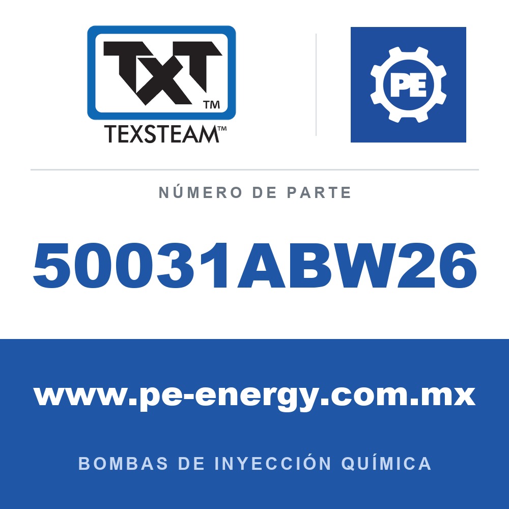 Texsteam 50031ABW26 Bomba - 5003 BOMBA (PUMP) 3/8 ESTÁNDAR (STD) SS VIT/VIT