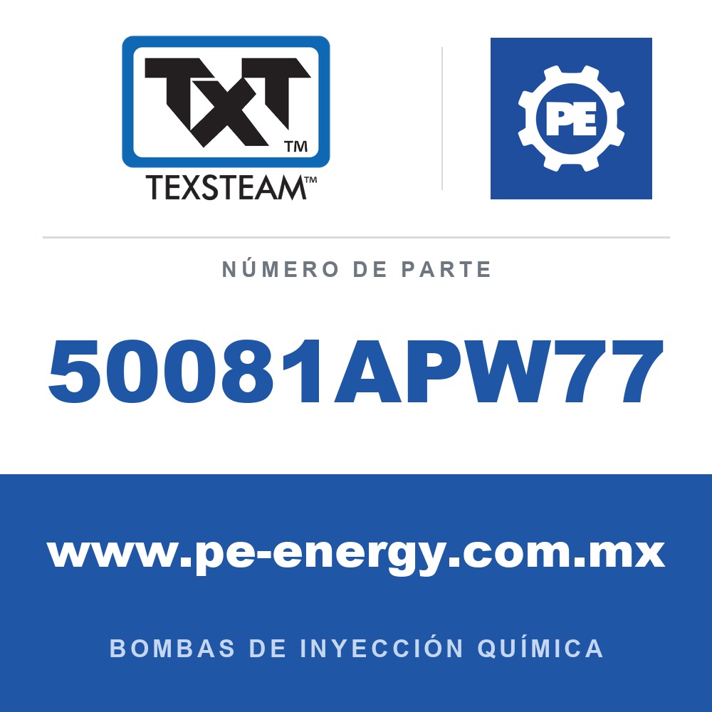 Texsteam 50081APW77 Bomba - 5000 BOMBA (PUMP) ESTÁNDAR (STD) 1-1/4 DI BUN/BUN C/GAS AMARGO (SOUR GAS) TRIM