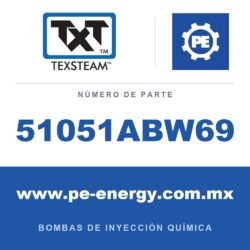 Texsteam 51051ABW69 Bomba - 5100 BOMBA (PUMP) ESTÁNDAR (STD) SIMPLEX (SPLX) 1/2 ÉMBOLO (PLUNGER), SS SDP/KAL