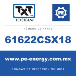 Texsteam 61622CSX18 Bomba - 6122 BOMBA (PUMP) 2-3/4 SS HPB/BUN REGULADOR (REG) MANÓMETRO (GAGE) SILENCIADOR (MUFFLER)