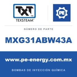 Texsteam MXG31ABW43A Bomba - MXG3-1 BOMBA (PMP), ESTÁNDAR (STD), SIMPLEX (SPLX), 2.5DIÁM. PISTÓN (PSTN), VERTICAL (VERT), 3/8 T/T
