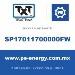 Texsteam SP17011700000FW Ensamblaje de bomba - SP12 BOMBA (PUMP) SUBENSAMBLE (SUB-ASSY) DÚPLEX (DPLX) 1/4 ESTÁNDAR (STD),SS SDP/SDP 65RPM