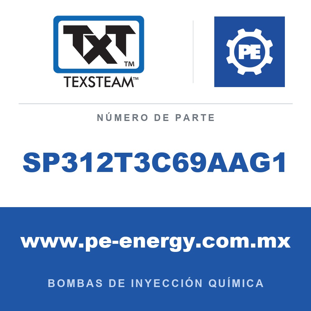 Texsteam SP312T3C69AAG1 Bomba - SP, SIMPLEX (SPLX), 3/8, 2P, 250W, 3B, 1EN, C1D2, SS S/K, HC