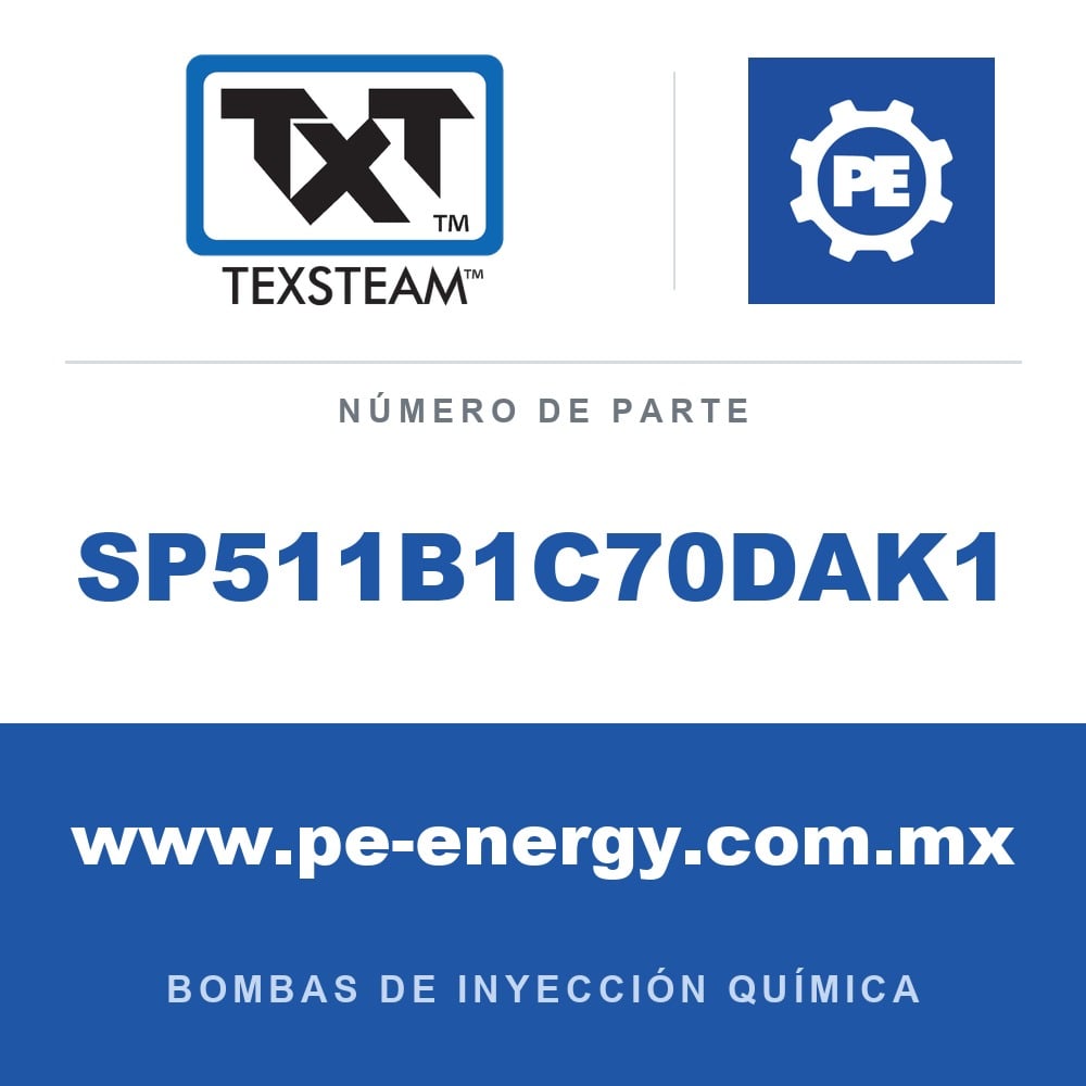 Texsteam SP511B1C70DAK1 Bomba - SP5-1/2 50WATT 1PANEL (PNL) 1BATERÍA (BATT) SS SDP/SDP C1D2 400S ULT
