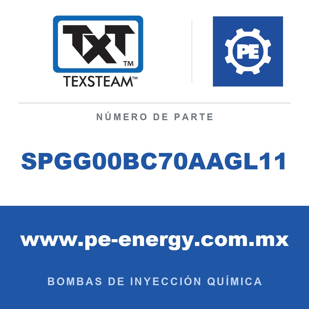 Texsteam SPGG00BC70AAGL11 - Texsteam SPGG00BC70AAGL11 Bomba - SP2-3/8 AJUST. DÚPLEX 2B 375W SDP/SDP FUENTE ALIM. ALTA CAP. 65RPM