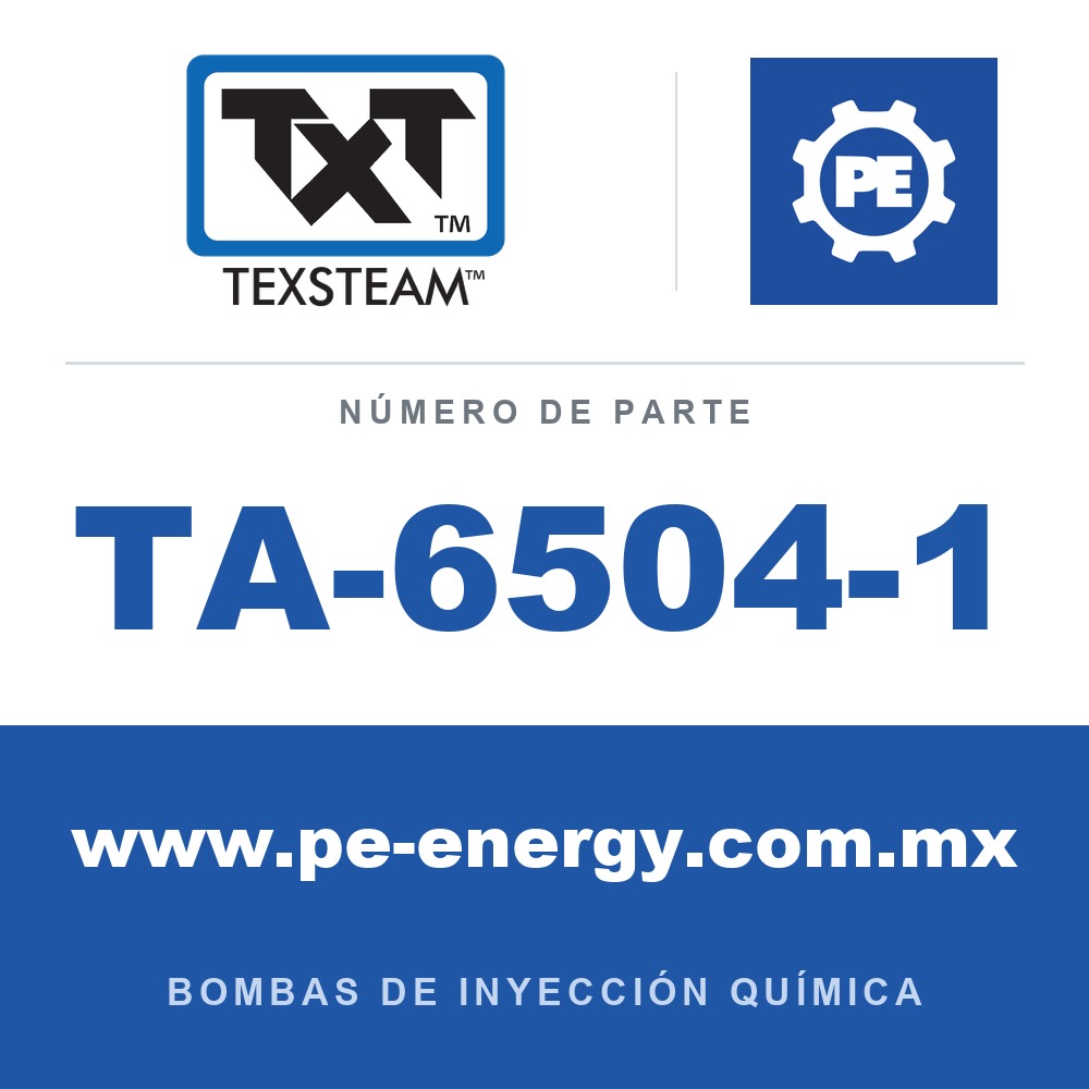 Texsteam TA-6504-1 - Texsteam TA 6504-1 - Componente de Válvula y Sello