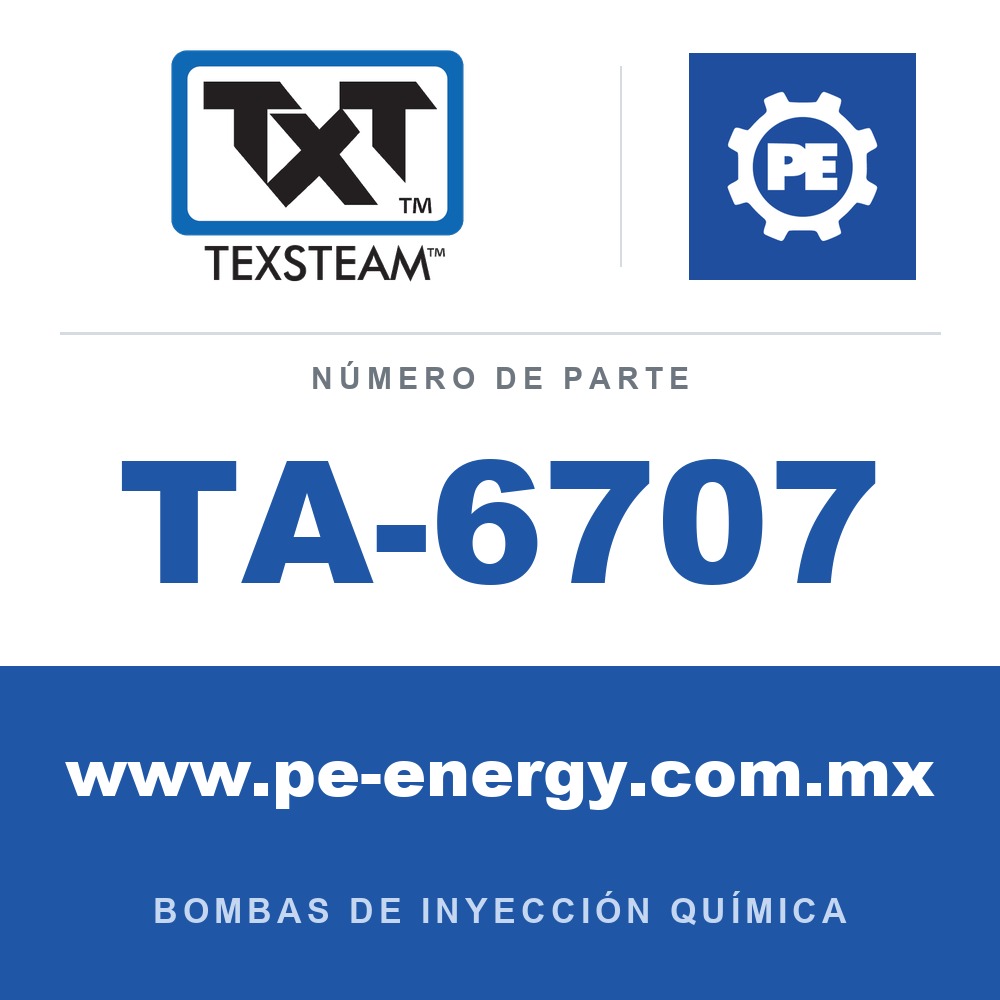 Texsteam TA-6707 - Texsteam TA 6707 - Componente de Válvula y Sello