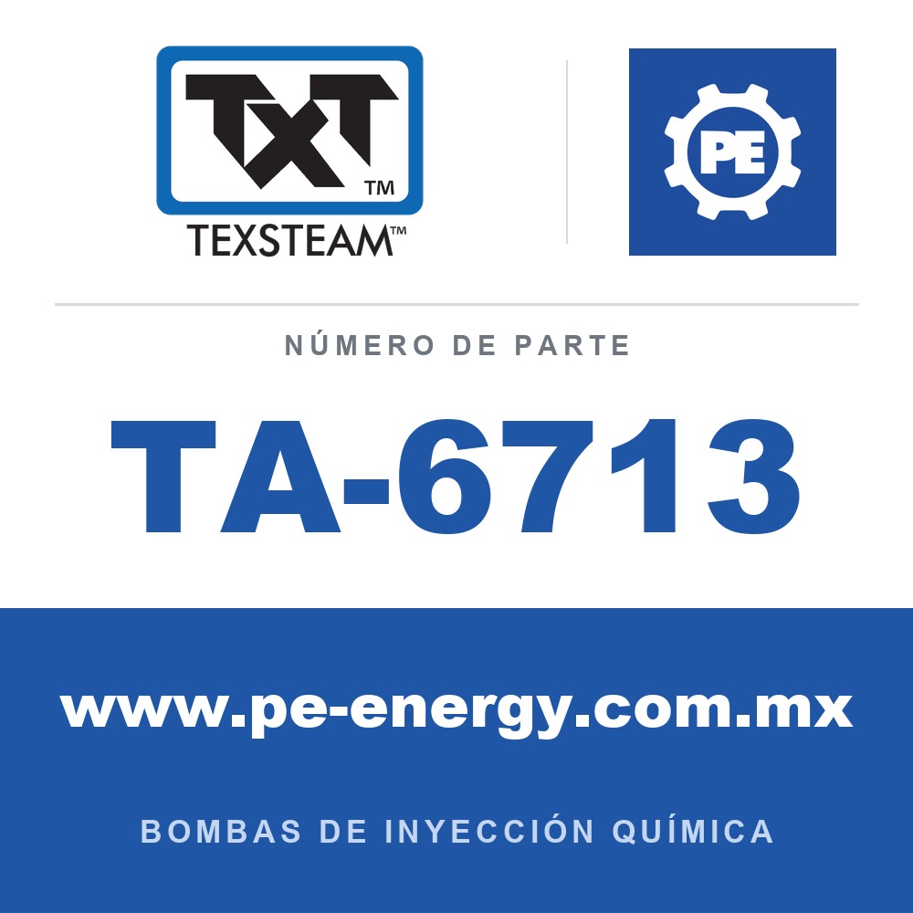 Texsteam TA-6713 - Texsteam TA 6713 - Componente de Válvula y Sello