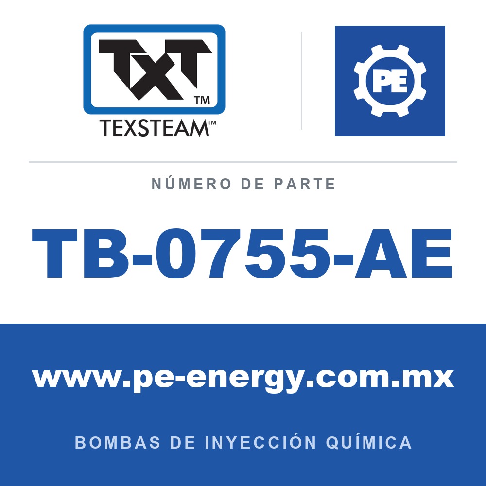 Texsteam TB-0755-AE - Texsteam TB 0755-AE - Componente de Cabezal del Cuerpo de Bomba